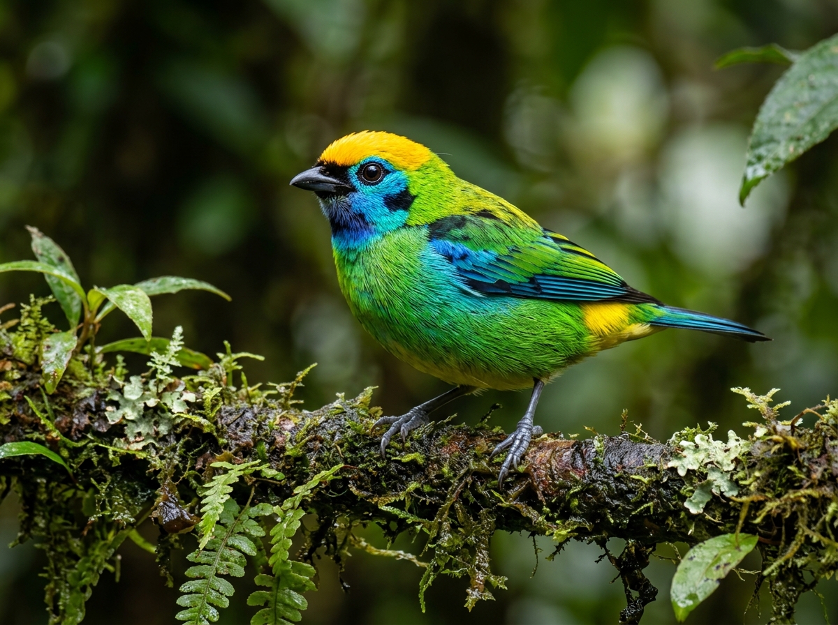 Tángara multicolor, ave endémica de Colombia